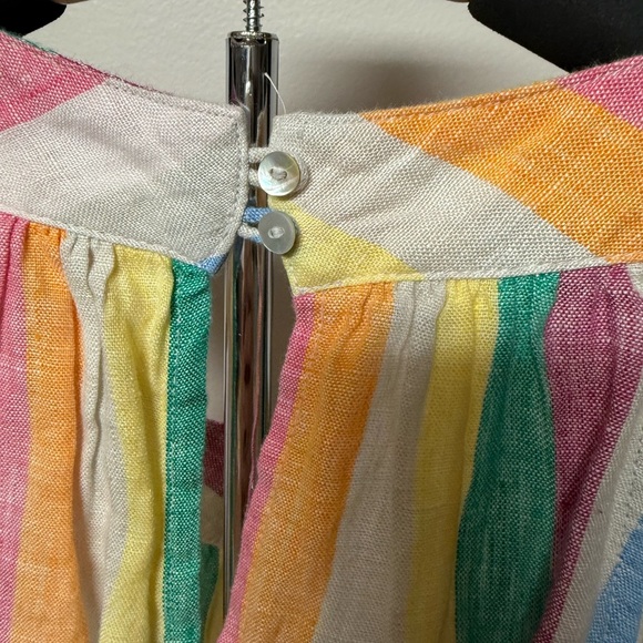 C&C California Linen Rainbow Stripe Halter Shift Dress-NWT size XS - Picture 7 of 8